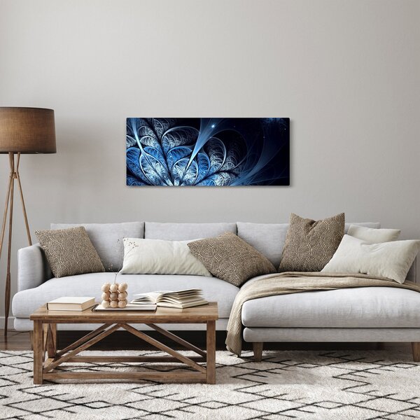 Egy sötétkék virág képe (120x50 cm)
