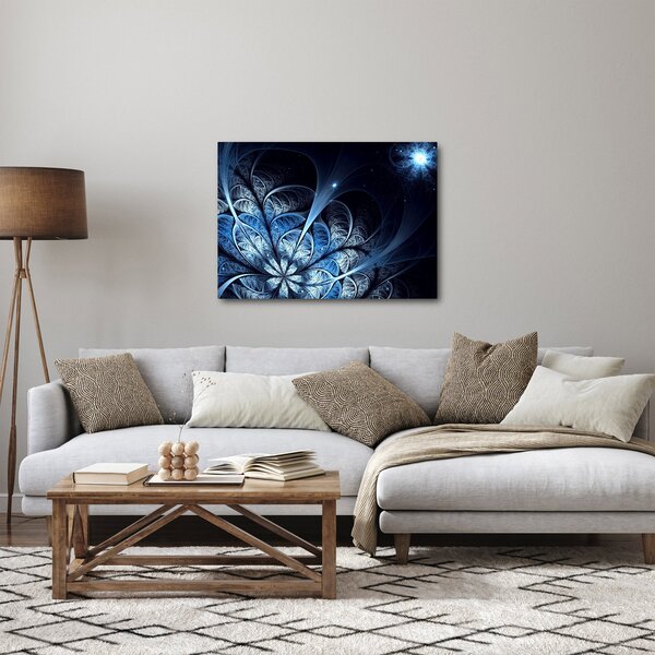 Egy sötétkék virág képe (70x50 cm)