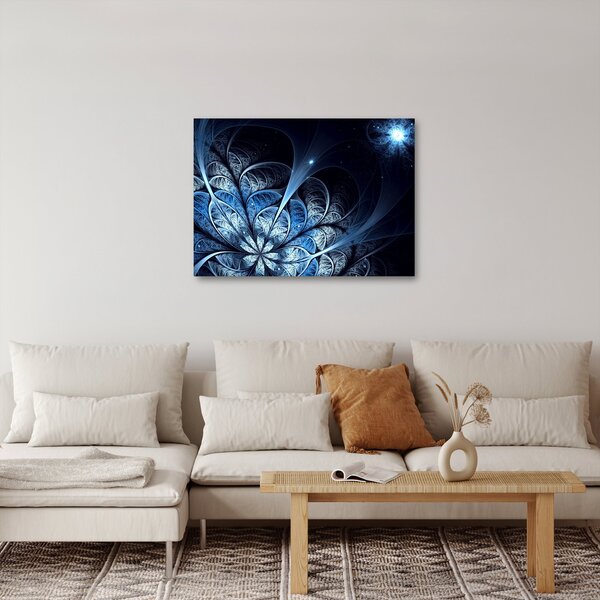 Egy sötétkék virág képe (70x50 cm)
