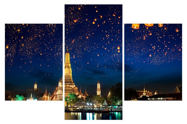 Kép - A boldogság lámpásai, Bangkok (90x60 cm)