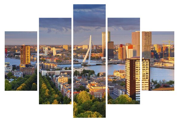 Kép - panoráma Rotterdam, Hollandia (150x105 cm)
