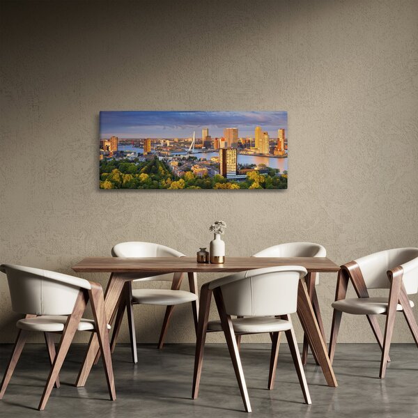 Kép - panoráma Rotterdam, Hollandia (120x50 cm)