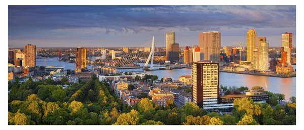 Kép - panoráma Rotterdam, Hollandia (120x50 cm)