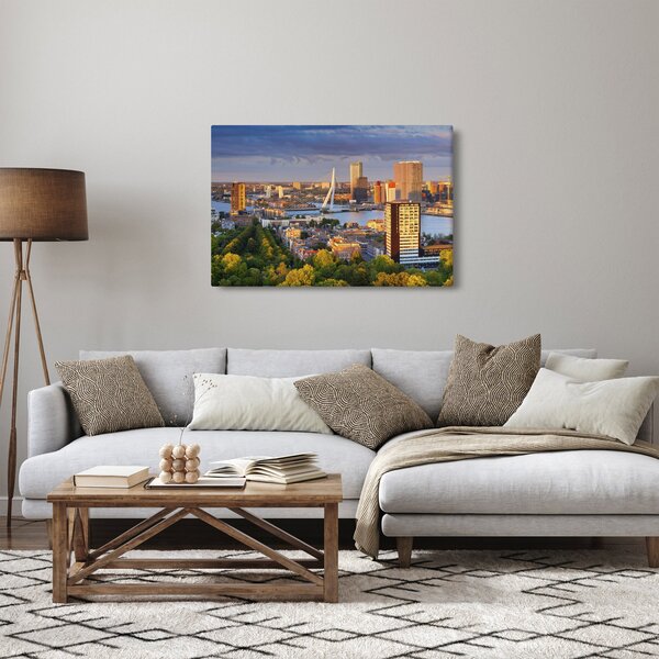 Kép - panoráma Rotterdam, Hollandia (90x60 cm)