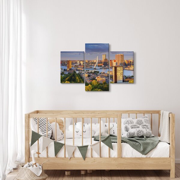 Kép - panoráma Rotterdam, Hollandia (90x60 cm)