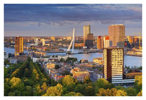 Kép - panoráma Rotterdam, Hollandia (90x60 cm)