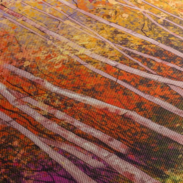 Egy kép egy színes erdőről (órával) (90x30 cm)