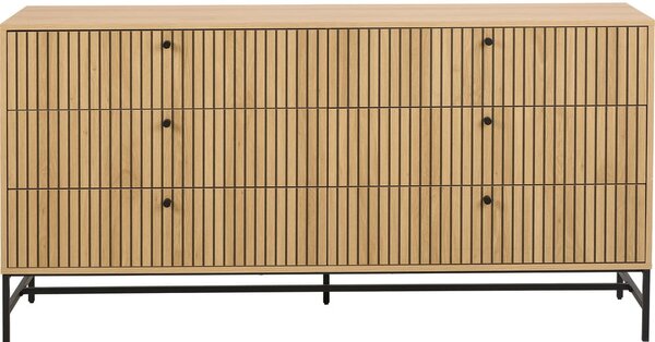 Natúr színű komód tölgyfa dekorral 158x80x40 cm Albany – Actona