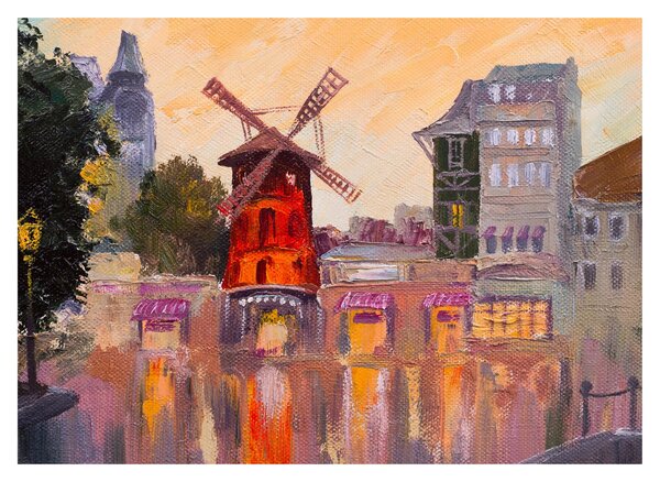 Kép - Moulin rouge, Párizs, Franciaország (70x50 cm)