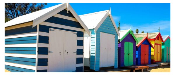 Kép - Brighton Beach, Melbourne, Ausztrália (120x50 cm)