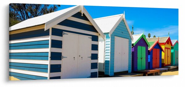 Kép - Brighton Beach, Melbourne, Ausztrália (120x50 cm)