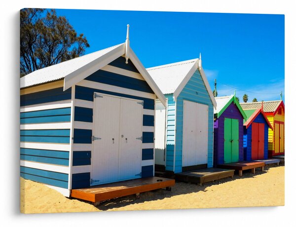 Kép - Brighton Beach, Melbourne, Ausztrália (70x50 cm)