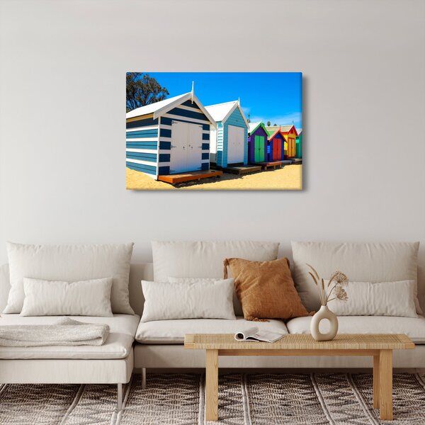 Kép - Brighton Beach, Melbourne, Ausztrália (90x60 cm)