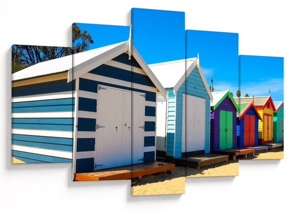 Kép - Brighton Beach, Melbourne, Ausztrália (150x105 cm)
