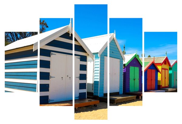 Kép - Brighton Beach, Melbourne, Ausztrália (150x105 cm)