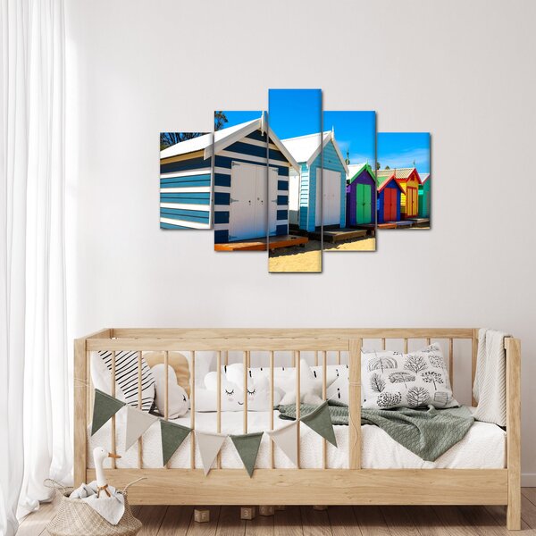 Kép - Brighton Beach, Melbourne, Ausztrália (150x105 cm)