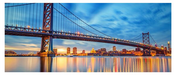 Kép - Benjamin Franklin híd, Philadelphia (120x50 cm)