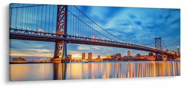 Kép - Benjamin Franklin híd, Philadelphia (120x50 cm)