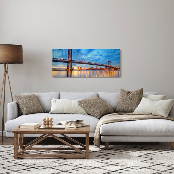 Kép - Benjamin Franklin híd, Philadelphia (120x50 cm)