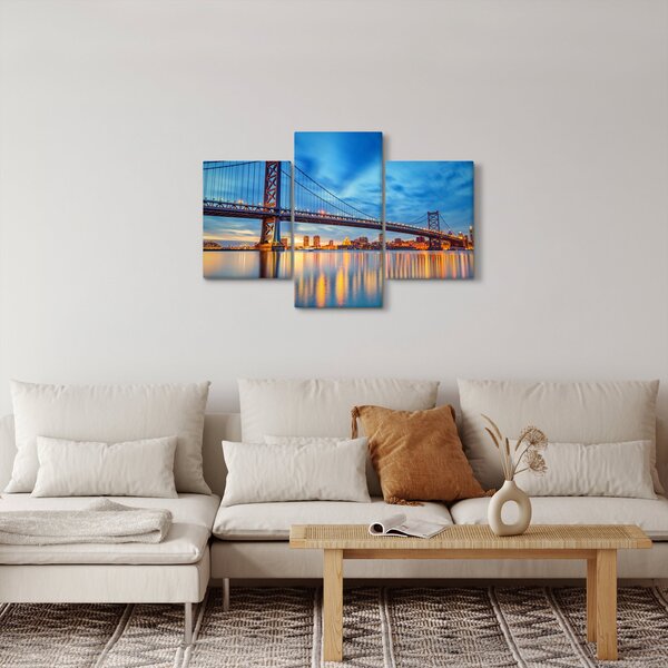 Kép - Benjamin Franklin híd, Philadelphia (90x60 cm)