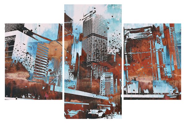 Kép - felhőkarcolók (90x60 cm)