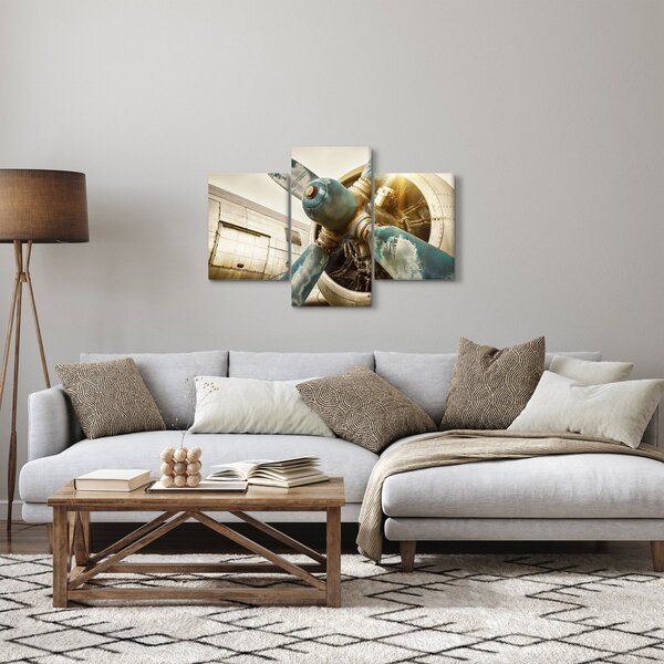 Kép - Egy régi repülőgép légcsavarja (90x60 cm)