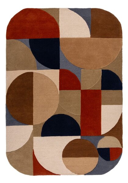 Terrakotta színű kézi szövésű gyapjú szőnyeg 160x230 cm Mia Arch – Flair Rugs