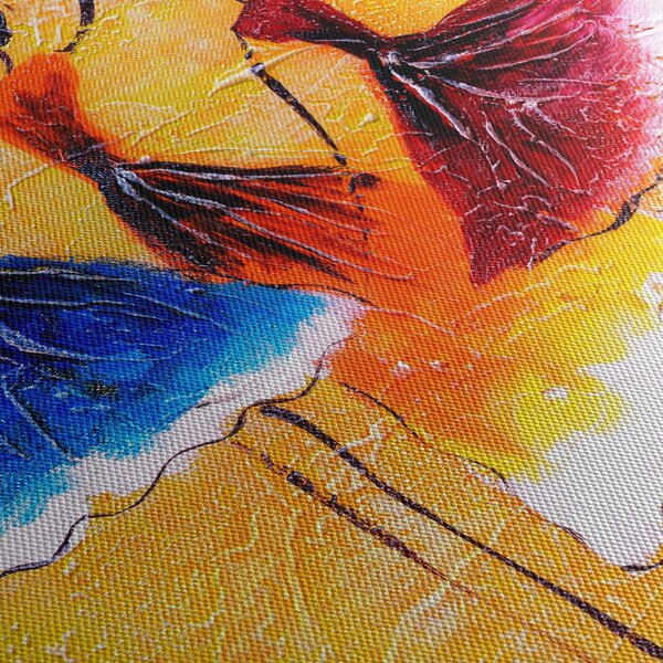 Kép - olajfestmény, balerinák (120x50 cm)