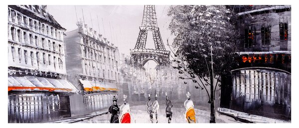 Kép - olajfestmény, Párizs (120x50 cm)