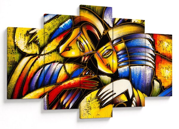 Kép - olajfestmény, szerelmesek (150x105 cm)
