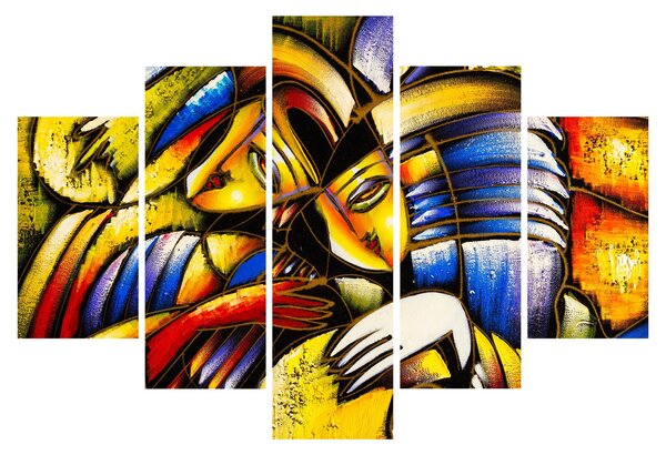 Kép - olajfestmény, szerelmesek (150x105 cm)