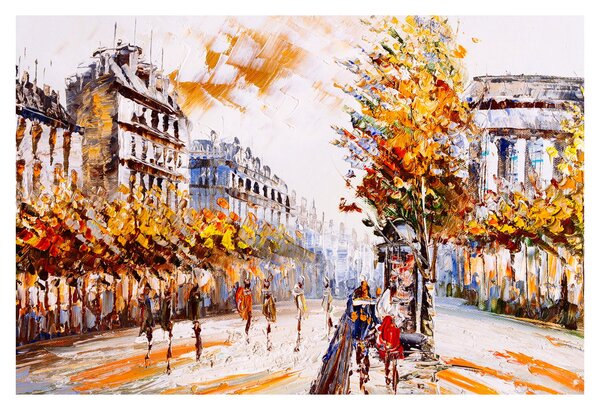 Kép - Utca Párizsban (90x60 cm)