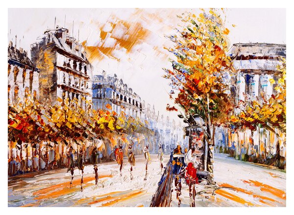 Kép - Utca Párizsban (70x50 cm)