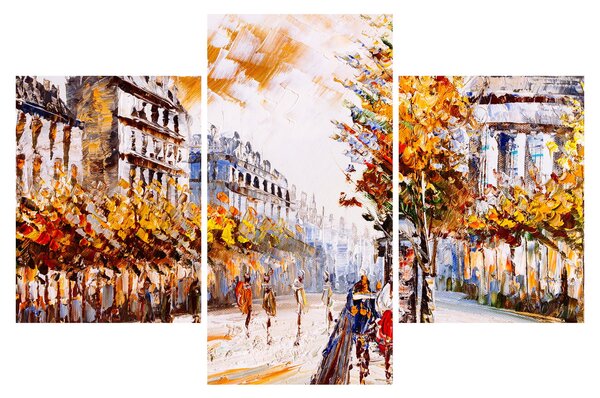Kép - Utca Párizsban (90x60 cm)