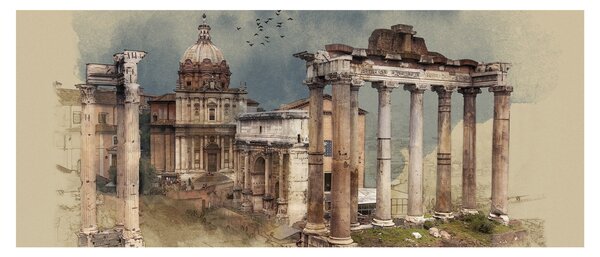 Kép - Forum Romanum, Róma, Olaszország (120x50 cm)
