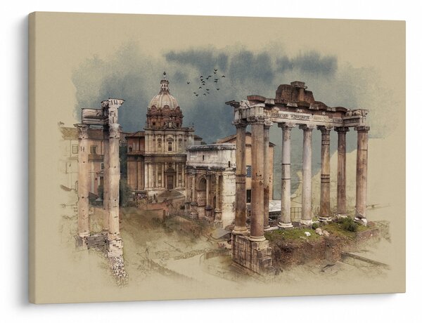 Kép - Forum Romanum, Róma, Olaszország (70x50 cm)
