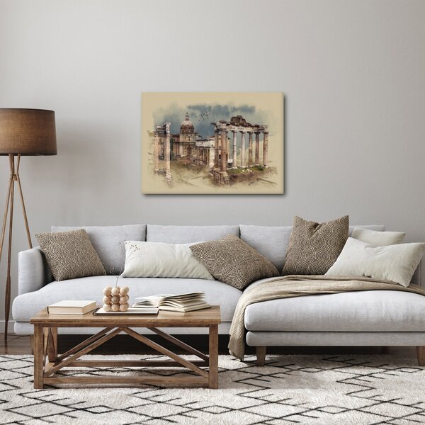 Kép - Forum Romanum, Róma, Olaszország (70x50 cm)