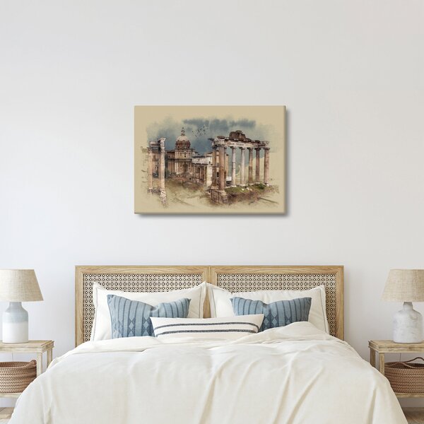Kép - Forum Romanum, Róma, Olaszország (70x50 cm)