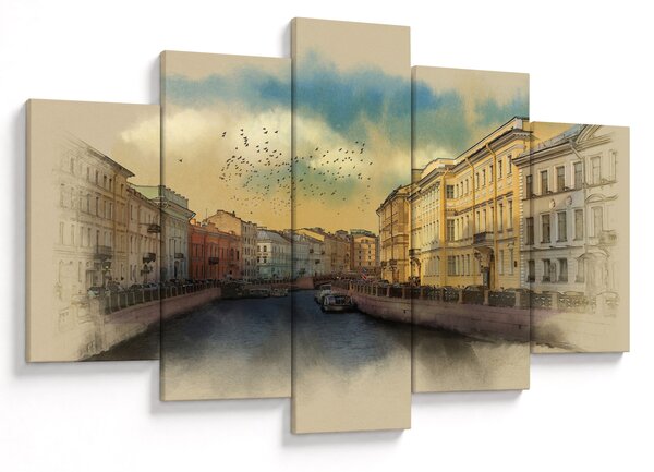 Kép - Moyka, folyó, St. Petersburg, Oroszország (150x105 cm)