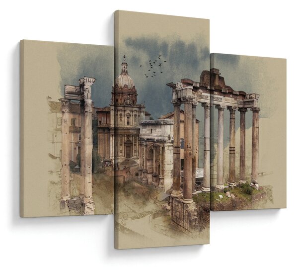Kép - Forum Romanum, Róma, Olaszország (90x60 cm)