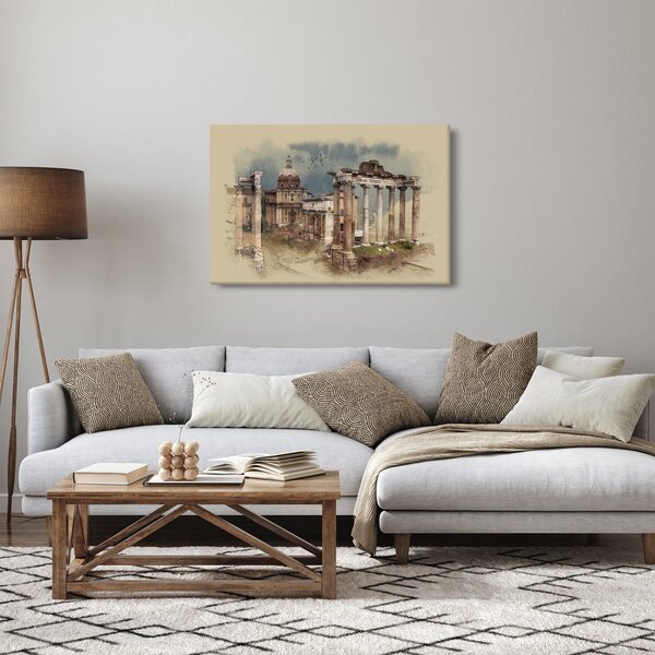 Kép - Forum Romanum, Róma, Olaszország (90x60 cm)