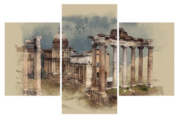 Kép - Forum Romanum, Róma, Olaszország (90x60 cm)