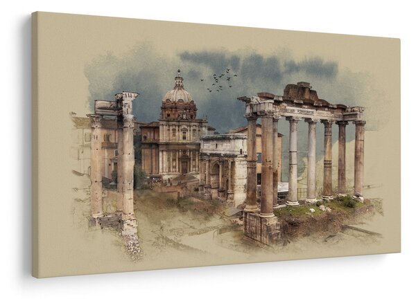 Kép - Forum Romanum, Róma, Olaszország (90x60 cm)
