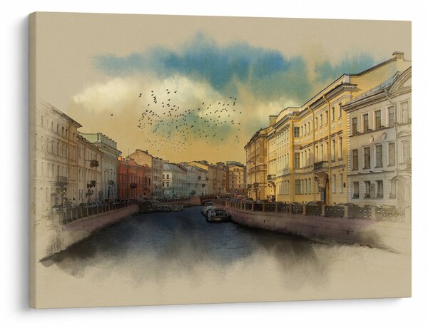 Kép - Moyka, folyó, St. Petersburg, Oroszország (70x50 cm)