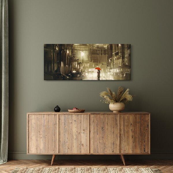 Kép - Nő egy esős éjszakán (120x50 cm)