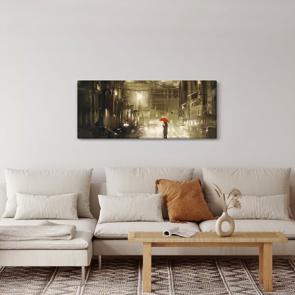 Kép - Nő egy esős éjszakán (120x50 cm)