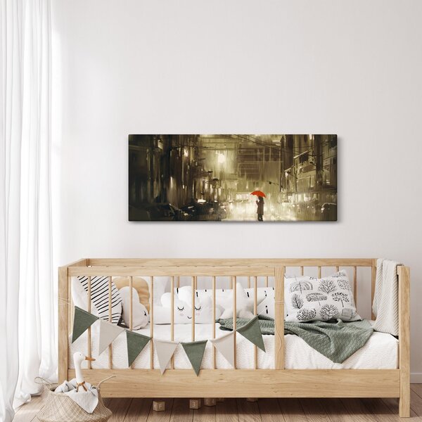 Kép - Nő egy esős éjszakán (120x50 cm)