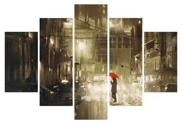 Kép - Nő egy esős éjszakán (150x105 cm)