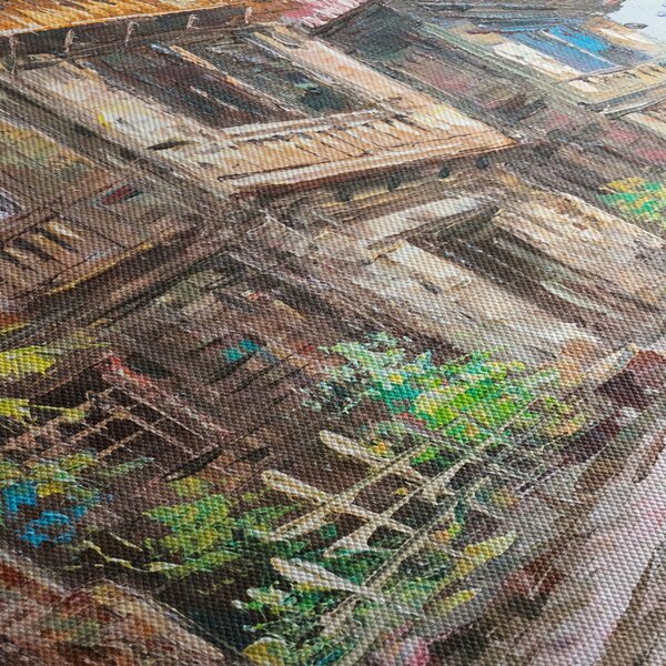 Fülöp-szigeteki falu képe, Ázsia (120x50 cm)