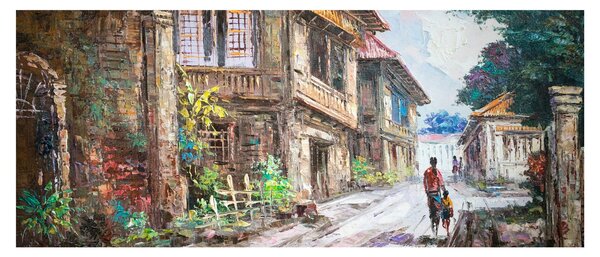 Fülöp-szigeteki falu képe, Ázsia (120x50 cm)